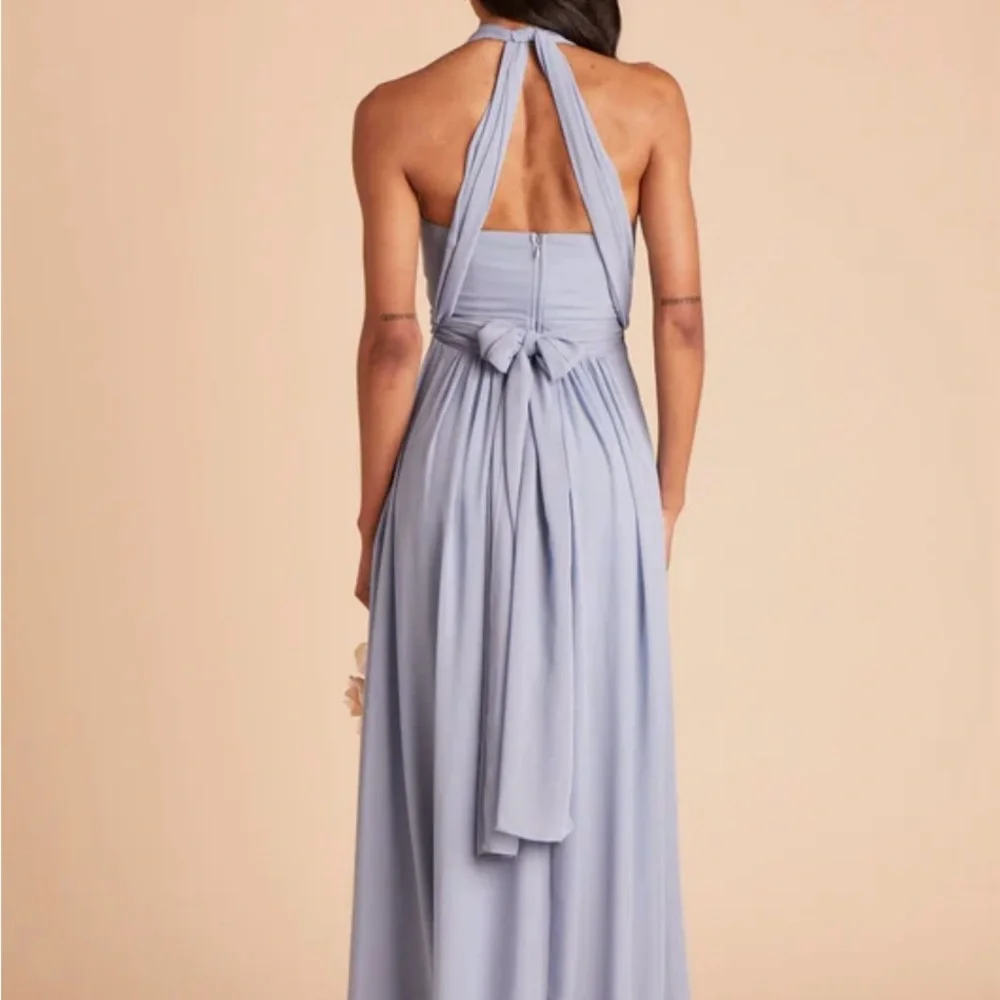 Buddy Gray Elegant Blue One-Shoulder Dress - Picture 2 of 8